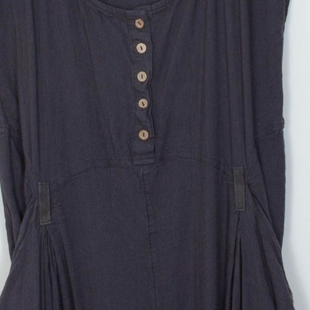 Free People Womens Jet Set Life Jumpsuit Size XS Linen Blend Gray Lagenlook - Picture 6 of 11